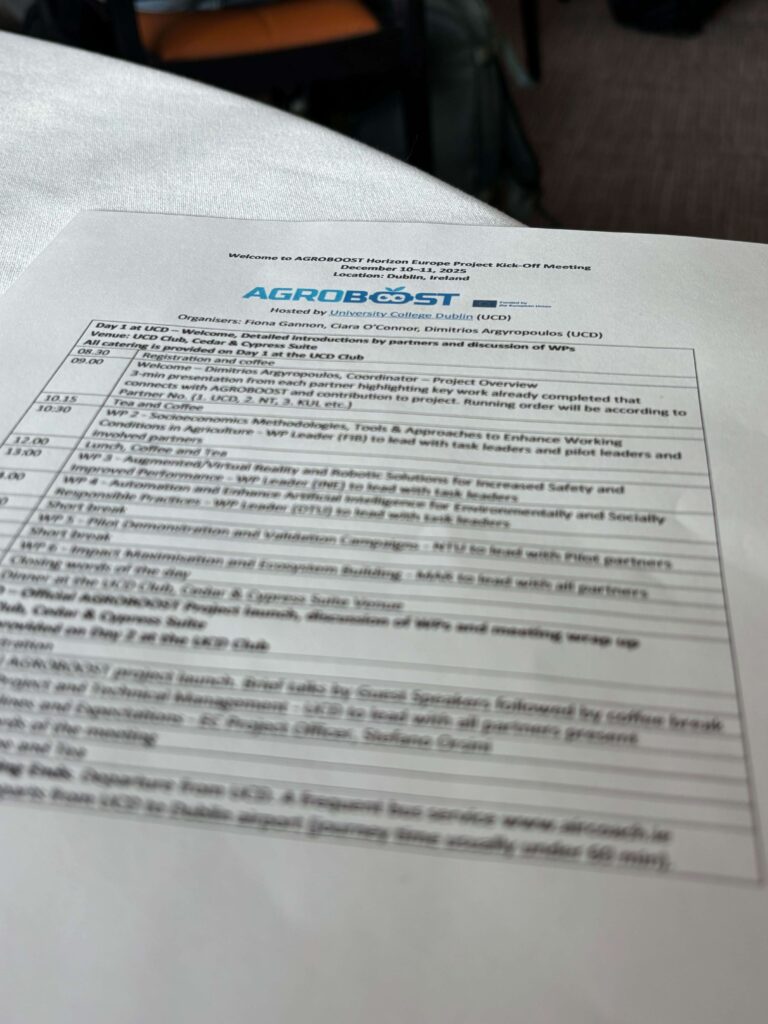 AGROBOOST Kick-off Meeting Agenda